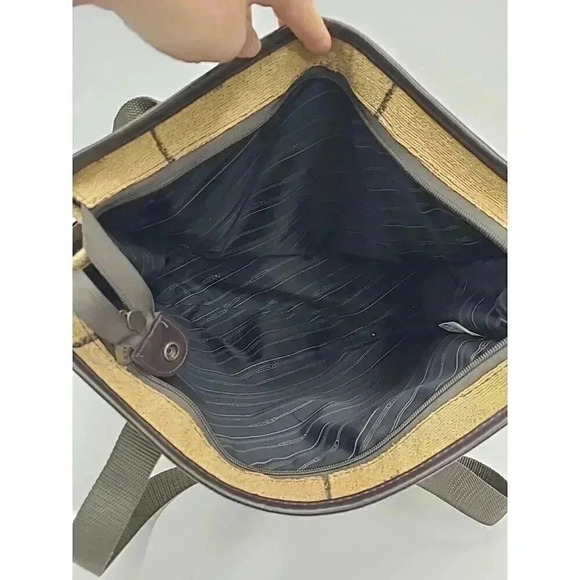 Stratus Ricardo Beverly Hills Tapestry Tote Bag Palm Trees Zipper - Picture 6 of 7